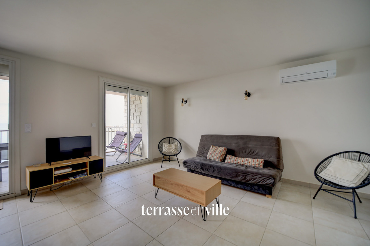 ST CYR-SUR-MER - PROMENADE ROSE - APPARTEMENT 80M2 VUE MER PANORAMIQUE - TERRASSE - GARAGE