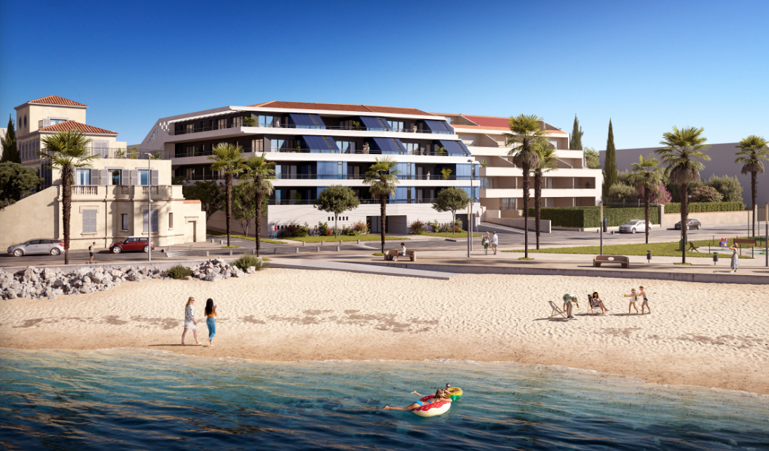 LUXUEUX T2 - DERNIER ETAGE - RESIDENCE FRONT DE MER - 39M2 - TERRASSE PLEIN SOLEIL 12M2 - 356 320€